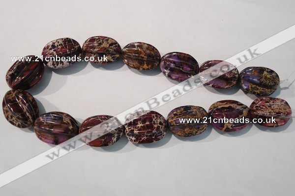 CDI701 15.5 inches 22*28mm star fruit shaped dyed imperial jasper beads