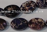 CDI710 15.5 inches 13*18mm oval dyed imperial jasper beads