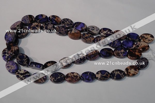 CDI710 15.5 inches 13*18mm oval dyed imperial jasper beads