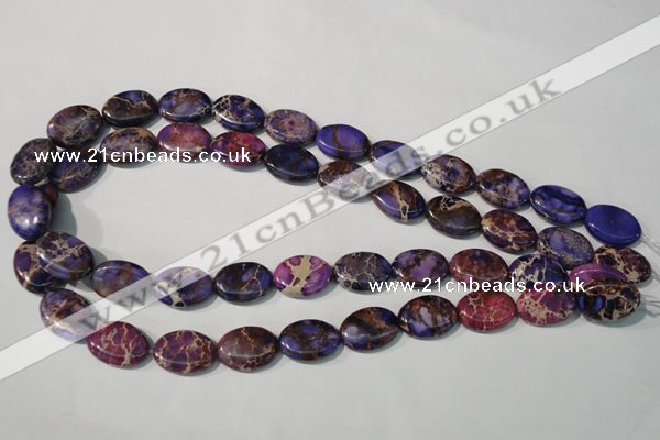 CDI711 15.5 inches 13*18mm oval dyed imperial jasper beads