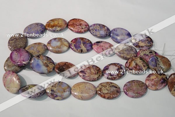 CDI712 15.5 inches 22*30mm oval dyed imperial jasper beads