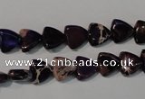 CDI719 15.5 inches 8*8mm triangle dyed imperial jasper beads