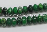 CDI72 16 inches 6*10mm rondelle dyed imperial jasper beads wholesale