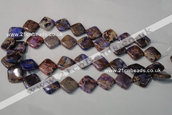 CDI720 15.5 inches 18*18mm diamond dyed imperial jasper beads