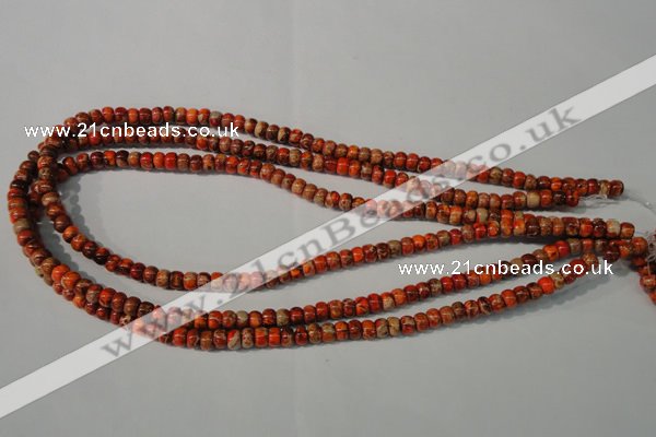 CDI731 15.5 inches 4*6mm rondelle dyed imperial jasper beads