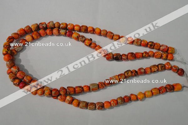 CDI732 15.5 inches 6*7mm – 8*9mm nuggets dyed imperial jasper beads