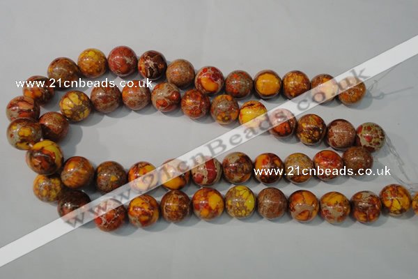 CDI742 15.5 inches 16mm round dyed imperial jasper beads