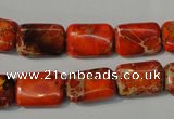 CDI756 15.5 inches 10*14mm rectangle dyed imperial jasper beads