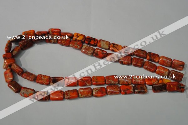 CDI756 15.5 inches 10*14mm rectangle dyed imperial jasper beads