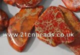 CDI760 15.5 inches 19*32mm – 22*38mm freeform dyed imperial jasper beads