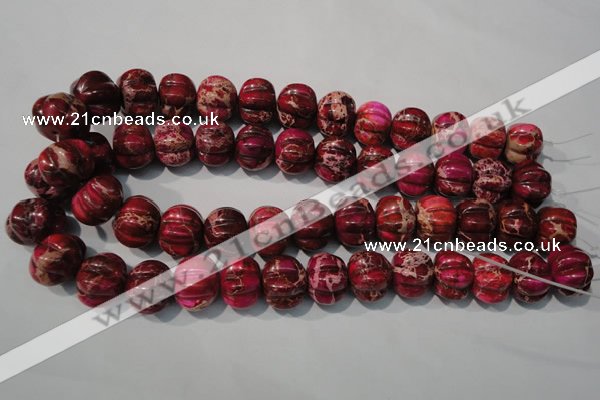 CDI767 15.5 inches 15*18mm pumpkin dyed imperial jasper beads