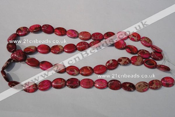 CDI782 15.5 inches 12*16mm oval dyed imperial jasper beads