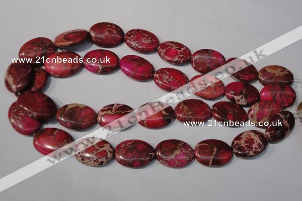 CDI783 15.5 inches 18*25mm oval dyed imperial jasper beads