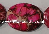 CDI784 15.5 inches 30*40mm oval dyed imperial jasper beads