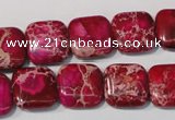 CDI794 15.5 inches 14*14mm square dyed imperial jasper beads