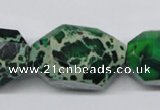 CDI80 16 inches 20*30mm faceted nuggets dyed imperial jasper beads