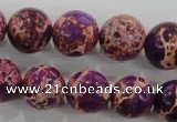 CDI835 15.5 inches 14mm round dyed imperial jasper beads wholesale