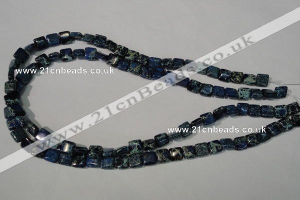 CDI901 15.5 inches 8*8mm square dyed imperial jasper beads