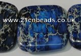 CDI903 15.5 inches 34*34mm square dyed imperial jasper beads