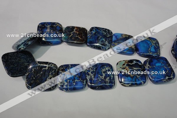 CDI903 15.5 inches 34*34mm square dyed imperial jasper beads