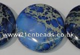 CDI909 15.5 inches 35mm flat round dyed imperial jasper beads