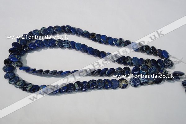 CDI911 15.5 inches 12mm flat round dyed imperial jasper beads