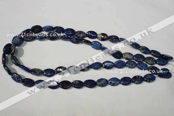 CDI913 15.5 inches 10*14mm oval dyed imperial jasper beads