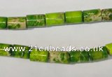 CDI919 15.5 inches 6*8mm tube dyed imperial jasper beads