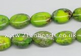 CDI92 16 inches 10*14mm oval dyed imperial jasper beads wholesale