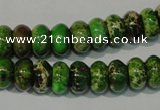 CDI927 15.5 inches 6*10mm rondelle dyed imperial jasper beads