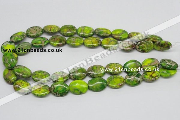 CDI93 16 inches 15*20mm oval dyed imperial jasper beads wholesale