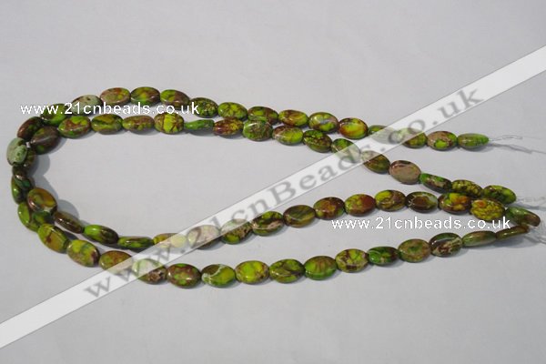 CDI939 15.5 inches 8*12mm oval dyed imperial jasper beads