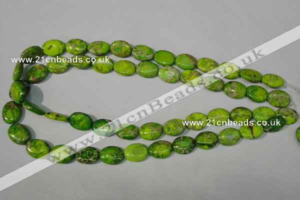 CDI940 15.5 inches 12*16mm oval dyed imperial jasper beads