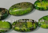 CDI941 15.5 inches 15*30mm oval dyed imperial jasper beads