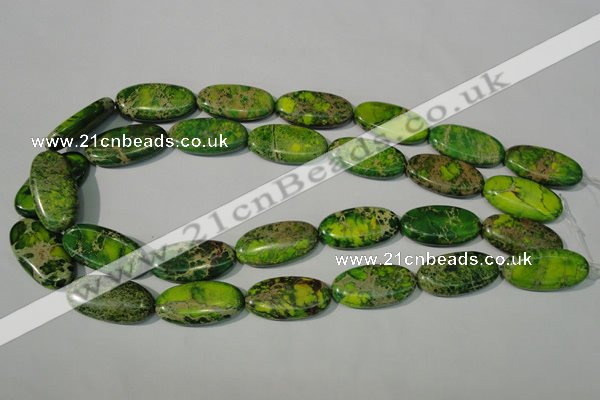 CDI941 15.5 inches 15*30mm oval dyed imperial jasper beads