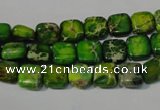 CDI944 15.5 inches 8*8mm square dyed imperial jasper beads