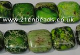 CDI945 15.5 inches 16*16mm square dyed imperial jasper beads