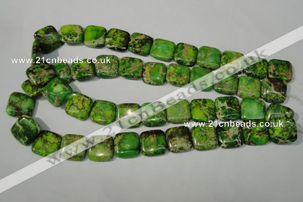 CDI946 15.5 inches 18*18mm square dyed imperial jasper beads