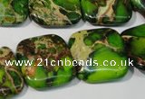 CDI947 15.5 inches 20*20mm square dyed imperial jasper beads