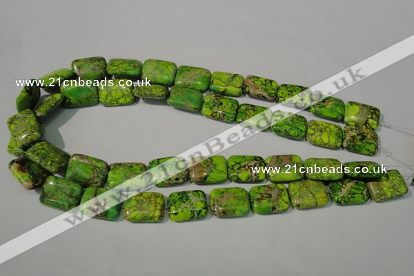 CDI949 15.5 inches 15*20mm rectangle dyed imperial jasper beads