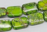 CDI95 16 inches 13*18mm rectangle dyed imperial jasper beads wholesale