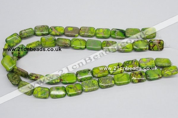 CDI95 16 inches 13*18mm rectangle dyed imperial jasper beads wholesale