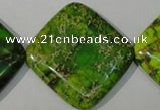 CDI951 15.5 inches 35*35mm diamond dyed imperial jasper beads