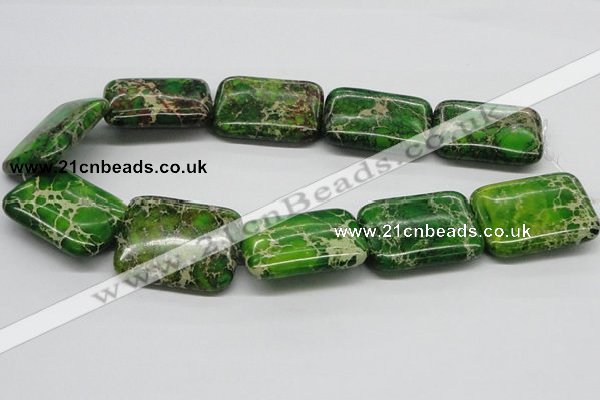 CDI96 16 inches 30*40mm rectangle dyed imperial jasper beads wholesale