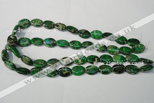 CDI972 15.5 inches 13*18mm oval dyed imperial jasper beads