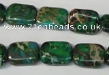 CDI974 15.5 inches 12*16mm rectangle dyed imperial jasper beads