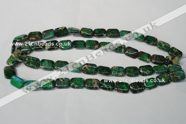 CDI974 15.5 inches 12*16mm rectangle dyed imperial jasper beads