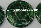 CDI977 15.5 inches 45mm flat round dyed imperial jasper beads