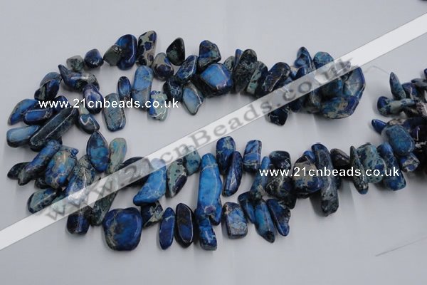 CDI986 15.5 inches 8*20mm - 10*35mm dyed imperial jasper chips beads