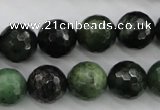 CDJ265 15.5 inches 14mm faceted round Canadian jade beads wholesale